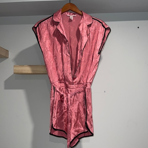 Victoria’s Secret pink satin‎ pajama romper